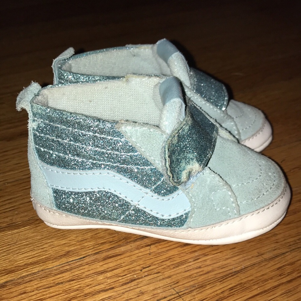 Blue Glitter Infant Vans